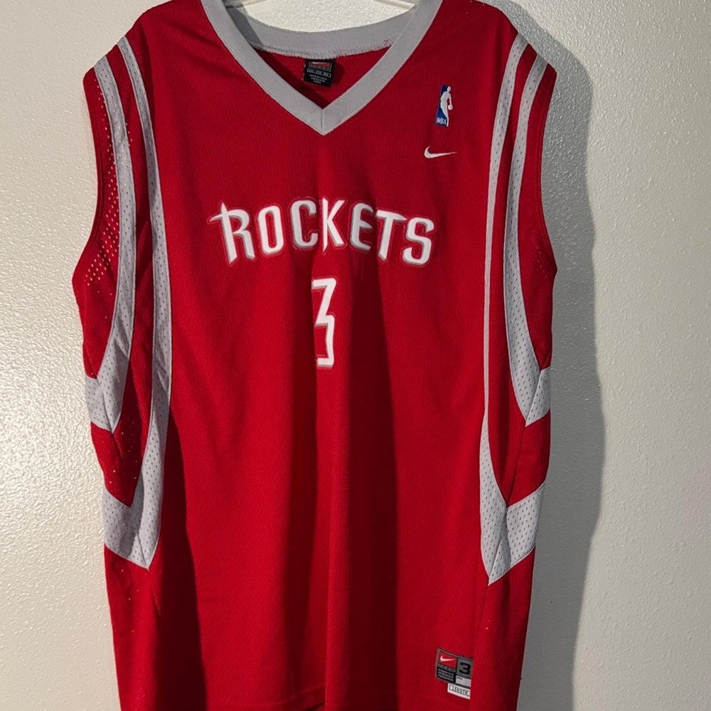 Nike Rockets Red and Gray Basketball Jersey